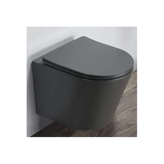 Унитаз подвесной COMFORTY 105MDH безободковый сид дюр softclose тонкое быстр графит матовый
