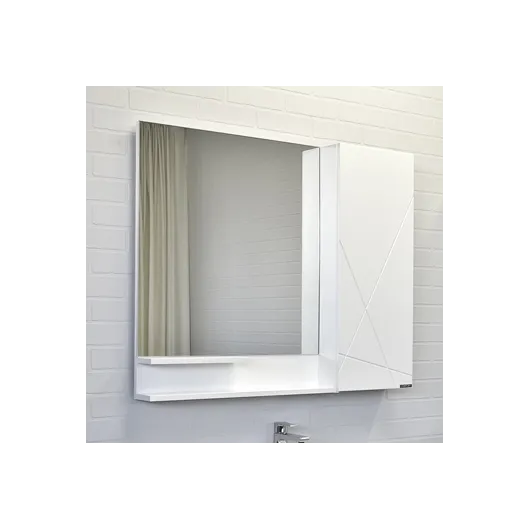 Зеркало-шкаф Мерано-90 белый матовый 00-00010664 Comforty