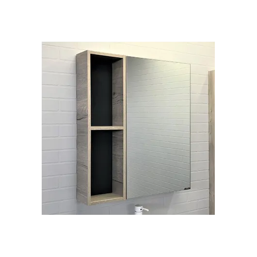 Зеркало-шкаф Порто-75 дуб дымчатый 00-00009234 Comforty