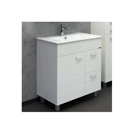 Тумба-умывальник Модена 75M белая с раковиной Quadro 75 00-00001643 Comforty