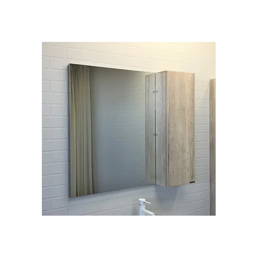 Зеркало-шкаф Порто-90 дуб дымчатый 00-00009443 Comforty