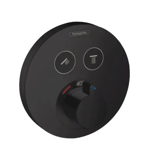 Смеситель ShowerSelect S термостатический 15743670 (внешняя часть) матовый черный